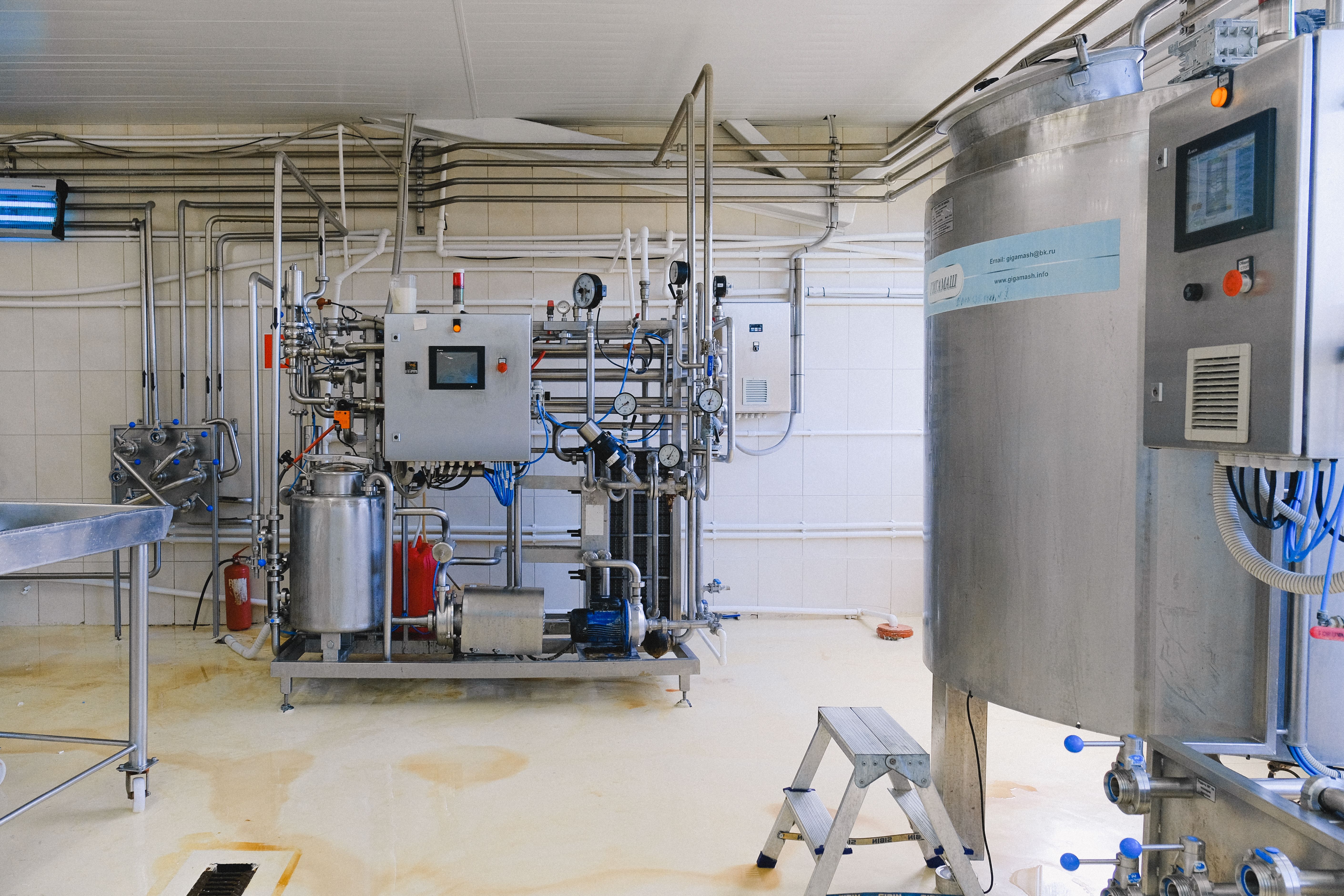 Engineering inspection at a food processing plant